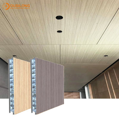 Ξύλινη κυψελωτή επιτροπή αλουμινίου χρώματος ακουστική για τον εσωτερικό τοίχο 1220×2440mm