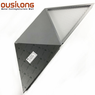 Το ακουστικές αργίλιο τριγώνων/η θραύση συνδετήρων πλέγματος αλουμινίου στην ανώτατη επιτροπή πλαισίωσε το ανώτατο όριο Trianguler