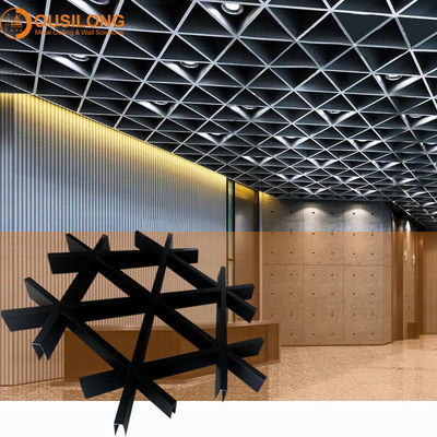 Αλουμινίου τοίχων ανώτατης οικοδόμησης πλέγματος μετάλλων στοών τριγωνικά ανώτατων διακοσμητικά αργιλίου/υλικά σχεδιαγράμματος